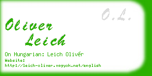 oliver leich business card